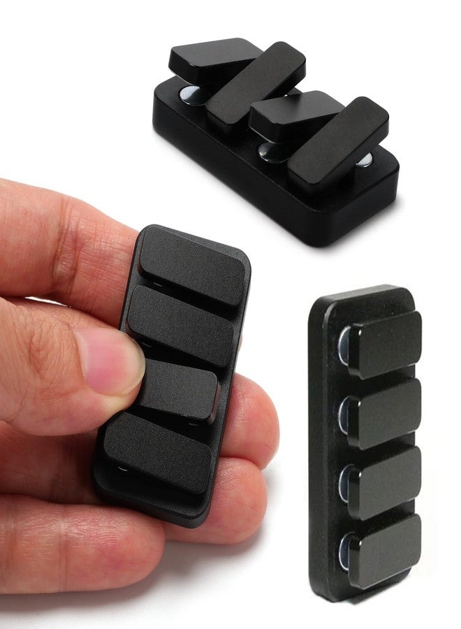 VANANA Metal Haptic Fidget Slider ADHD Clicker Adult Fidget Blocks Relieve Anxiety Stress (Style#1 - Black) - Image 5